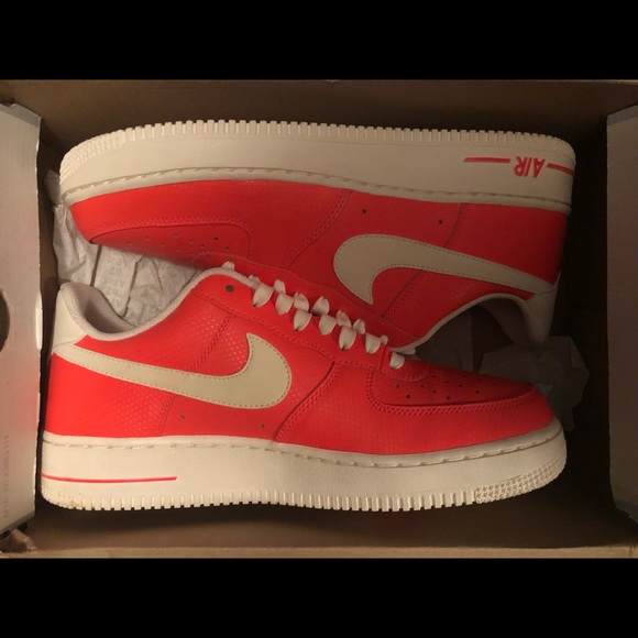 bright orange air forces